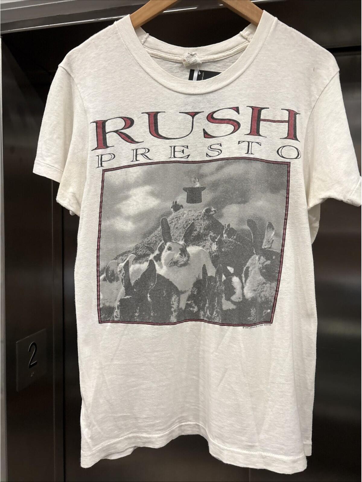 Vintage 80’s White Rush Presto North American Tour T-Shirt